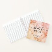 Elegant Sketchbook Jouw naam Script Marmer Notitieboek (Binnen)