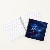 Elegant Sketchbook Jouw naam Script paars nr. Notitieboek (Binnen)