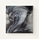 Elegant Sketchbook Jouw naam Script Waterverf Notitieboek (Achterkant)