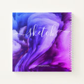 Elegant Sketchbook Jouw naam Script Waterverf Notitieboek (Achterkant)