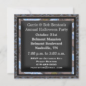 Elegant Skull Halloween Party Invitation Kaart (Achterkant)