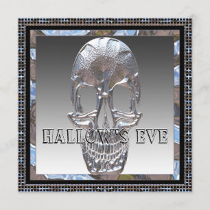 Elegant Skull Halloween Party Invitation Kaart