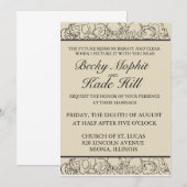 Elegant Skull Invitation Kaart (Voorkant / Achterkant)