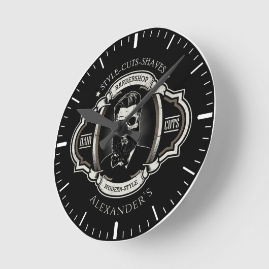 Elegant Skull Personaliseer  Ronde Klok (Hoek)