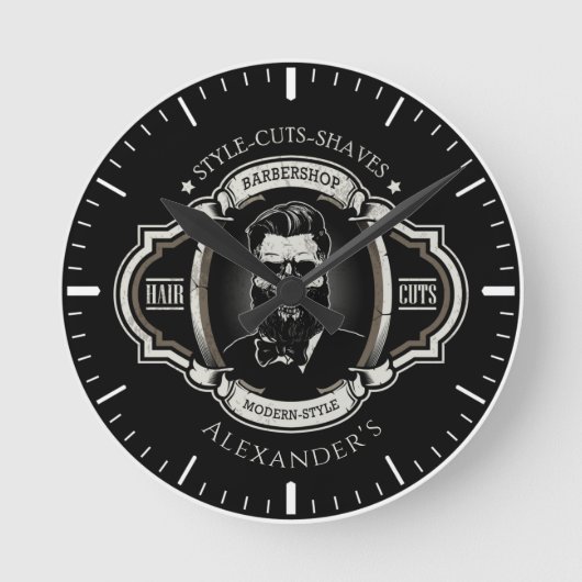 Elegant Skull Personaliseer Ronde Klok (Voorkant)