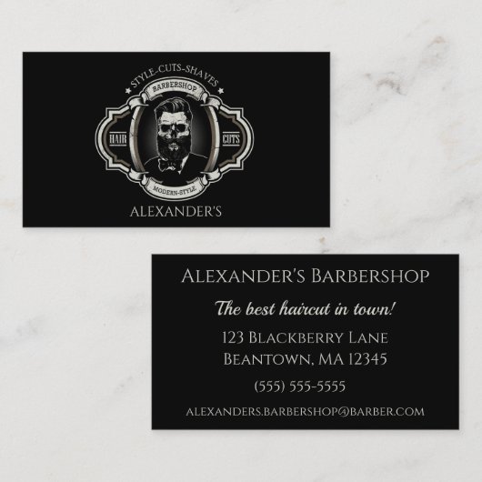 Elegant Skull Personalize Visitekaartje (Voorkant / Achterkant)