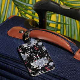 Elegant Skull Rozen Zilver Zwart Bagagelabel