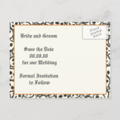 Elegant skulls Halloween bruiloft Save the Date Aankondigingskaart (Achterkant)