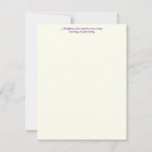 Elegant skulls Halloween paarse trouwhuiskaart Kaart (Achterkant)