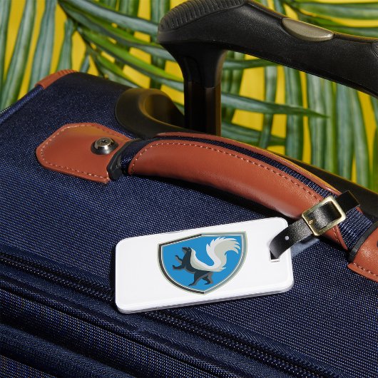 Elegant Skunk Emblem Wildlife Geïnspireerd Crest Bagagelabel