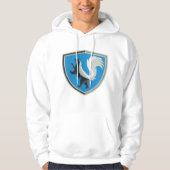 Elegant Skunk Emblem Wildlife Geïnspireerd Crest Hoodie (Voorkant)