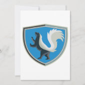 Elegant Skunk Emblem Wildlife Geïnspireerd Crest Kaart (Voorkant)
