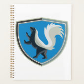Elegant Skunk Emblem Wildlife Geïnspireerd Crest Planner (Voorkant)