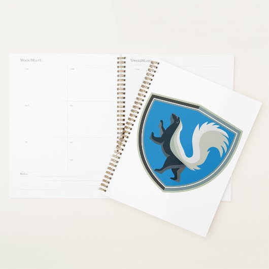 Elegant Skunk Emblem Wildlife Geïnspireerd Crest Planner