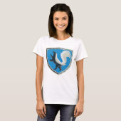Elegant Skunk Emblem Wildlife Geïnspireerd Crest T-shirt (Voorkant volledig)