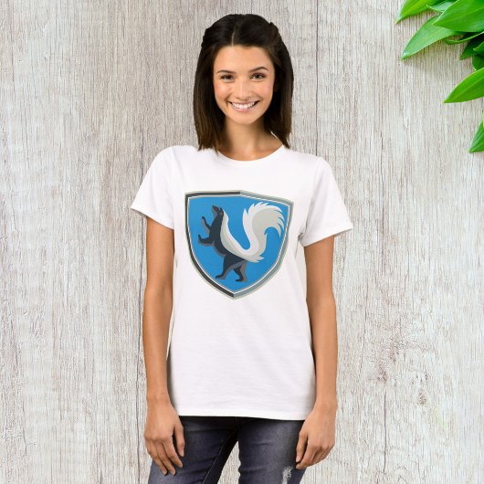 Elegant Skunk Emblem Wildlife Geïnspireerd Crest T-shirt
