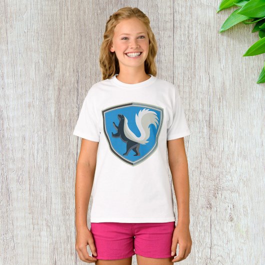 Elegant Skunk Emblem Wildlife Geïnspireerd Crest T-shirt