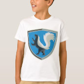 Elegant Skunk Emblem Wildlife Geïnspireerd Crest T-shirt (Voorkant)
