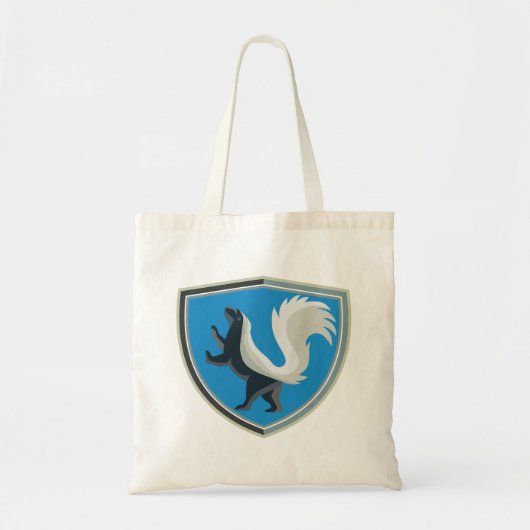 Elegant Skunk Emblem Wildlife Geïnspireerd Crest Tote Bag (Voorkant)