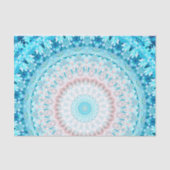 Elegant Sky Blue Crystal Mandala Tissuepapier (Voorkant)
