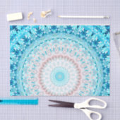 Elegant Sky Blue Crystal Mandala Tissuepapier (Craft)