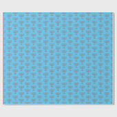 Elegant Sky Blue | Hanukkah | MENORAH Cadeaupapier (Vlak)
