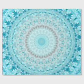 Elegant Sky Blue Mandala Cadeaupapier (Vlak)
