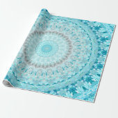 Elegant Sky Blue Mandala Cadeaupapier (Uitgerold)