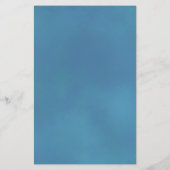 Elegant Sky Blue Roos BUDGET Weduwuitnodiging (Achterkant)