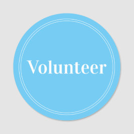 Elegant Sky Blue Vrijwilliger Magnetisch Naamplaatje