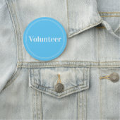 Elegant Sky Blue Vrijwilliger Magnetisch Naamplaatje (In situ)
