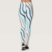 Elegant Sky Blue Yoga Vrouwen Leggings (Achterkant)