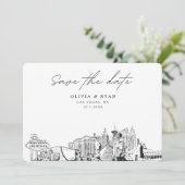 Elegant Skyline Modern Las Vegas Sla de datum op Kaart (Staand voorkant)