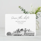 Elegant Skyline Modern Seattle Sla de datum op Kaart (Staand voorkant)