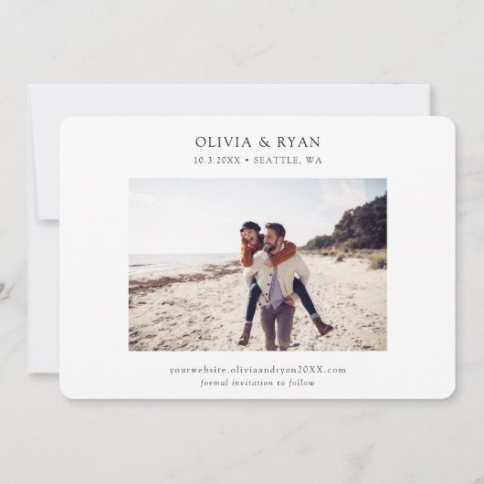 Elegant Skyline Modern Seattle Sla de datum op Kaart (Achterkant)