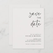 Elegant Sla de datum aankondiging Sjabloon op (Voorkant / Achterkant)