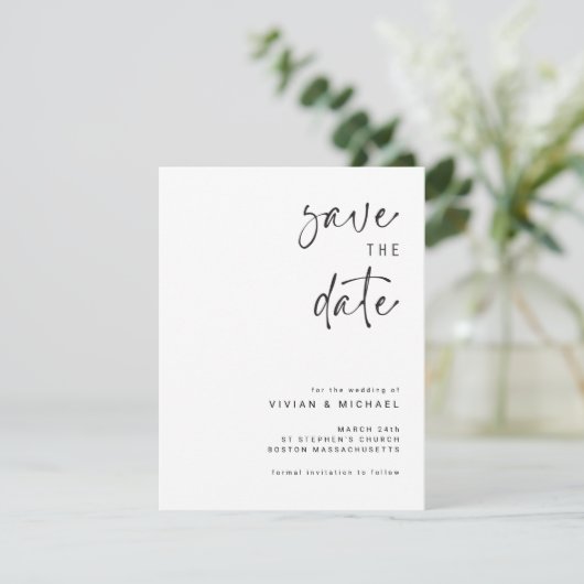 Elegant Sla de datum aankondiging Sjabloon op (Staand voorkant)