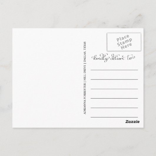 Elegant Sla de datum Afstuderen foto op Briefkaart (Achterkant)