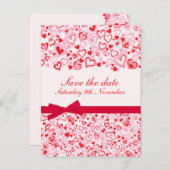 Elegant sla de datumharten en bogen-kaart op aankondigingskaart (Voorkant / Achterkant)