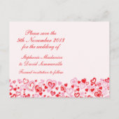 Elegant sla de datumharten en bogen-kaart op aankondigingskaart (Achterkant)