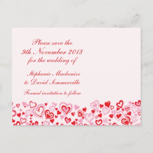 Elegant sla de datumharten en bogen-kaart op aankondigingskaart (Achterkant)