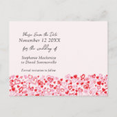 Elegant sla de datumharten en bogen-kaart op aankondigingskaart (Achterkant)