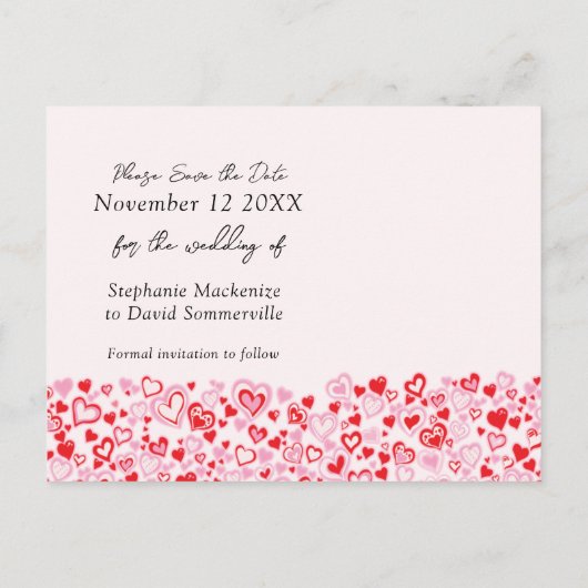 Elegant sla de datumharten en bogen-kaart op aankondigingskaart (Achterkant)