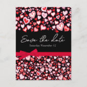 Elegant sla de datumharten en bogen-kaart op aankondigingskaart (Voorkant)