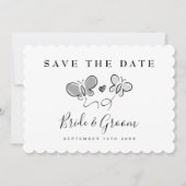 Elegant sla de datumkaarten voor de lentebruiloft  save the date (Voorkant)