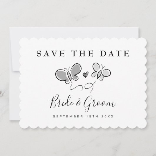 Elegant sla de datumkaarten voor de lentebruiloft save the date (Voorkant)