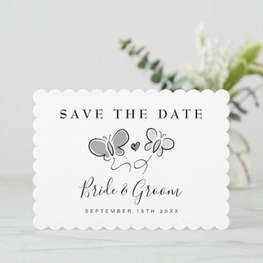 Elegant sla de datumkaarten voor de lentebruiloft  save the date (Staand voorkant)