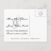 Elegant Sla de datumsleutel naar mijn hart turquoi Aankondigingskaart (Achterkant)