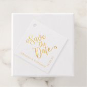 Elegant Sla de datumtypografie foto op Bedankjes Labels (Met doos)