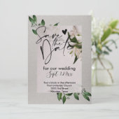 Elegant sla de datumuitnodiging op kaart (Staand voorkant)